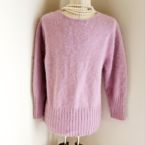 APOSTROPHE SOFT VINTAGE ANGORA BLEND SWEATER - Picture 4 of 7